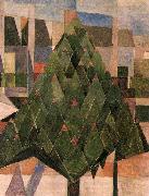Theo van Doesburg Tree with houses. Spain oil painting artist